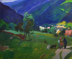 "La fine dell'estate" - Dipinto a olio originale in stile impressionista, pronto da appendere