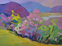 Colorful colors of spring Impressionism Original Oil Painting, Ready to Hang
