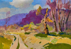 Spring Freshness Landscape Impressionism Original Oil Painting, Ready to Hang