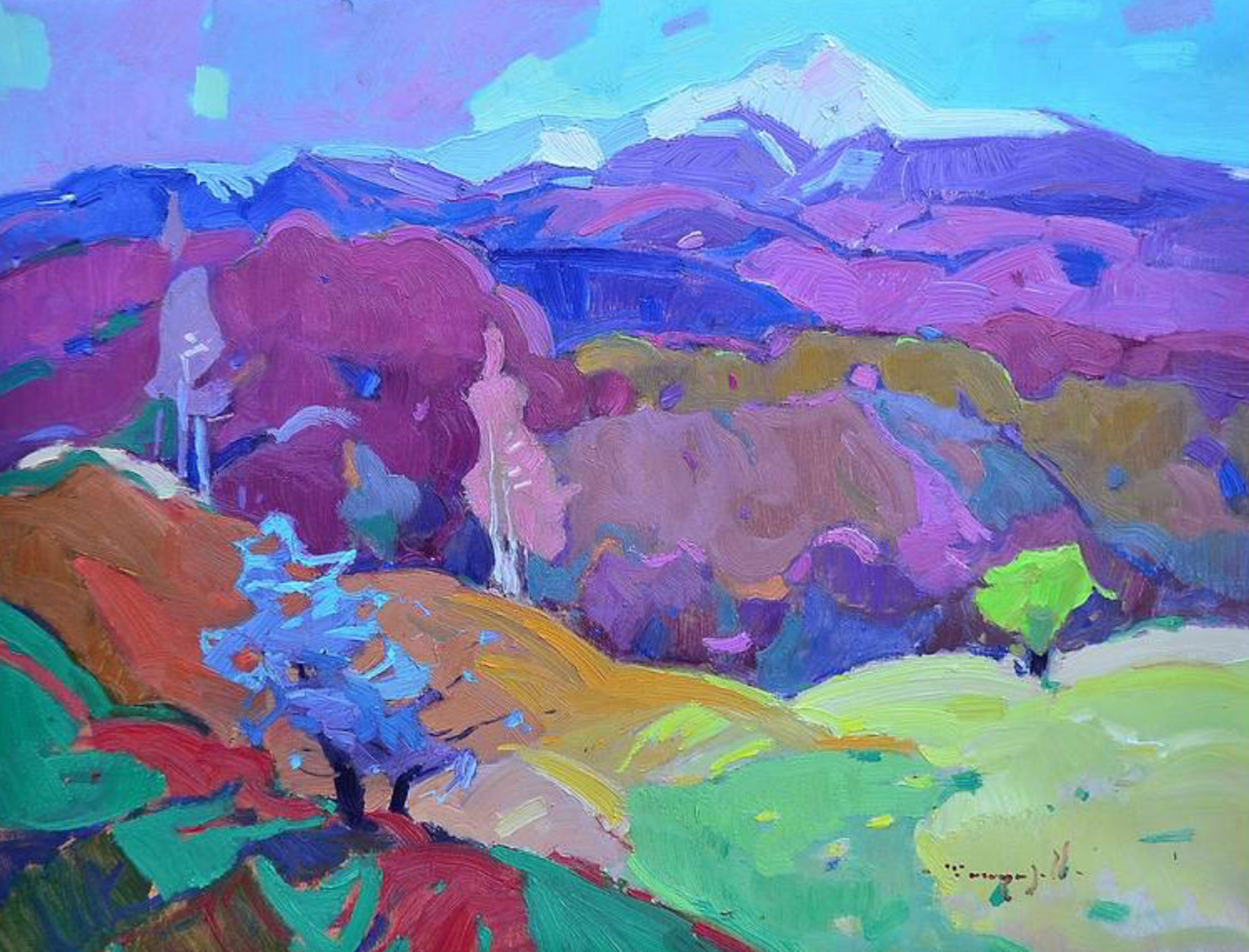 Spring mood Landscape Impressionism Original Oil Painting, Ready to Hang