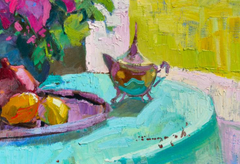 Lilacs Bloom Flowers Impressionism Original Oil Painting, Ready to Hang