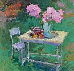 Fiori in attesa Dipinto a olio originale in stile impressionista