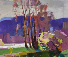 Warm March Impressionism Original Oil Painting, Ready to Hang