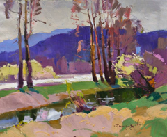 Warm March Impressionism Original Oil Painting, Ready to Hang