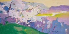 Spring Bloom Landscape Impressionism Original Oil Painting