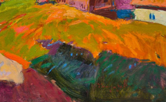 Rural Motive Landscape Impressionism Original Oil Painting, Ready to Hang