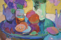Dipinto a olio originale in stile impressionista "Dea della primavera" - Natura morta, pronto da appendere
