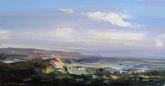 Brisa Paisaje Impresionismo Pintura al óleo original, Lista para colgar
