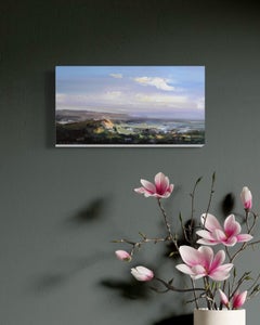 Brisa Paisaje Impresionismo Pintura al óleo original, Lista para colgar