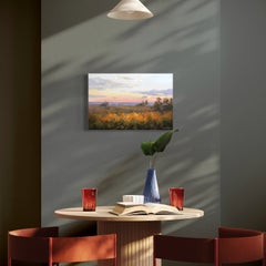 Paisaje otoñal Impresionismo Pintura al óleo original, Lista para colgar