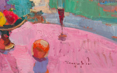 Near the Window Still life Impressionism Original Oil Painting