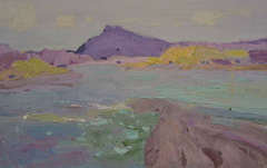 Castle in contre landscape Impressionism Original Oil Painting