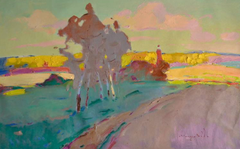 On the Goryunskiy lands Impressionism Original Oil Painting, Ready to Hang