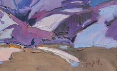 In the Poloninska Ridge Impressionism Original Oil Painting, Ready to Hang