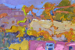 Abandoned House Landscape Impressionism Original Oil Painting, Ready to Hang