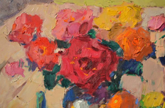 The Queen of the Garden Impressionism Original Oil Painting, Ready to Hang
