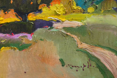 Summer Landscape Landscape Impressionism Original Oil Painting, Ready to Hang
