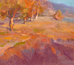 The Hot Warm Days Impressionism Original Oil Painting, Ready to Hang