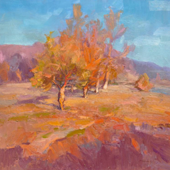 The Hot Warm Days Impressionism Original Oil Painting, Ready to Hang