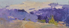 Peinture à l'huile originale de style impressionniste représentant le paysage du col