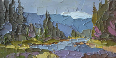 Creek Landscape Impressionism Original Oil Painting