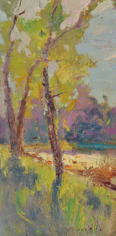 Summer Kontrazhur – Impressionismo paesaggistico – Dipinto a olio originale