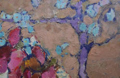 Nature morte aux fleurs de magnolia – Peinture à l'huile originale de style impressionniste