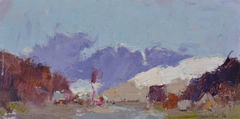 Peinture à l'huile originale « Impressionnisme de paysage instantané »