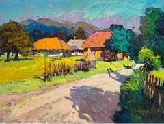 "Gli ultimi giorni d'estate" - Dipinto a olio originale in stile impressionista, pronto da appendere