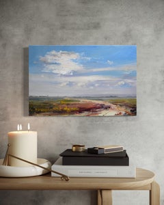 „Path to Home“ – Landschaftsimpressionismus, Original-Ölgemälde, fertig zum Aufhängen
