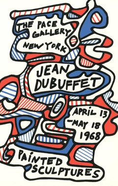 Jean Dubuffet Painted Sculptures at Pace Gallery-Lithograph-Vintage