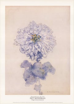Stampa offset in edizione limitata “Chrysanthemum”, Mondrian, anni ’90, senza cornice