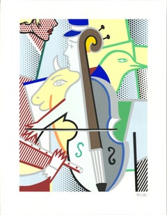 Roy Lichtenstein, Cubist Cello Screenprint, Pop Art, 1997, Printer's Proof