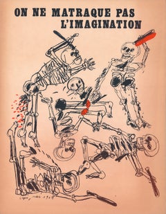 Seguí – „On Ne Matraque Pas L’Imagination“, 1968, Mischtechnik-Druck, zeitgenössisch