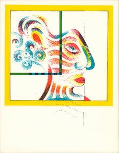 1967 Martin Engelman 'Thoughts' Surrealism Multicolor Lithograph