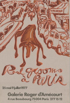 Litografia di Red Grooms a Parigi, 1977, Pop Art, condizioni eccellenti