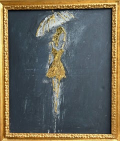 „Umbrella Girl“-Serie, Gold Edition Nr. 19, Abstrakt, 21. Jahrhundert, Acryl