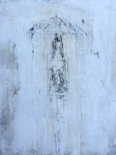 Umbrella - Silent Rain No.14-1, Abstract Painting, 21st Century, Acryl, Clay