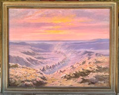 American/Syrian Impressionist Orientalist Arab Travelers. Excellent SUNSET
