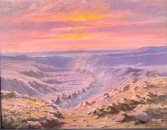 American/Syrian Impressionist Orientalist Arab Travelers. Excellent SUNSET
