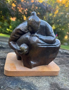 1973 « Yucateca en cuclillas con naranja » BRONZE MEXICAIN Édition : XXIII/XXV