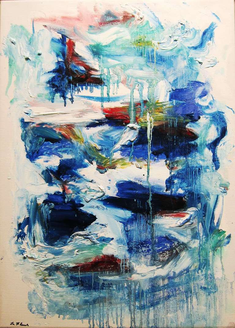 Suzanne LaFleur Abstract Painting - Blue Heaven