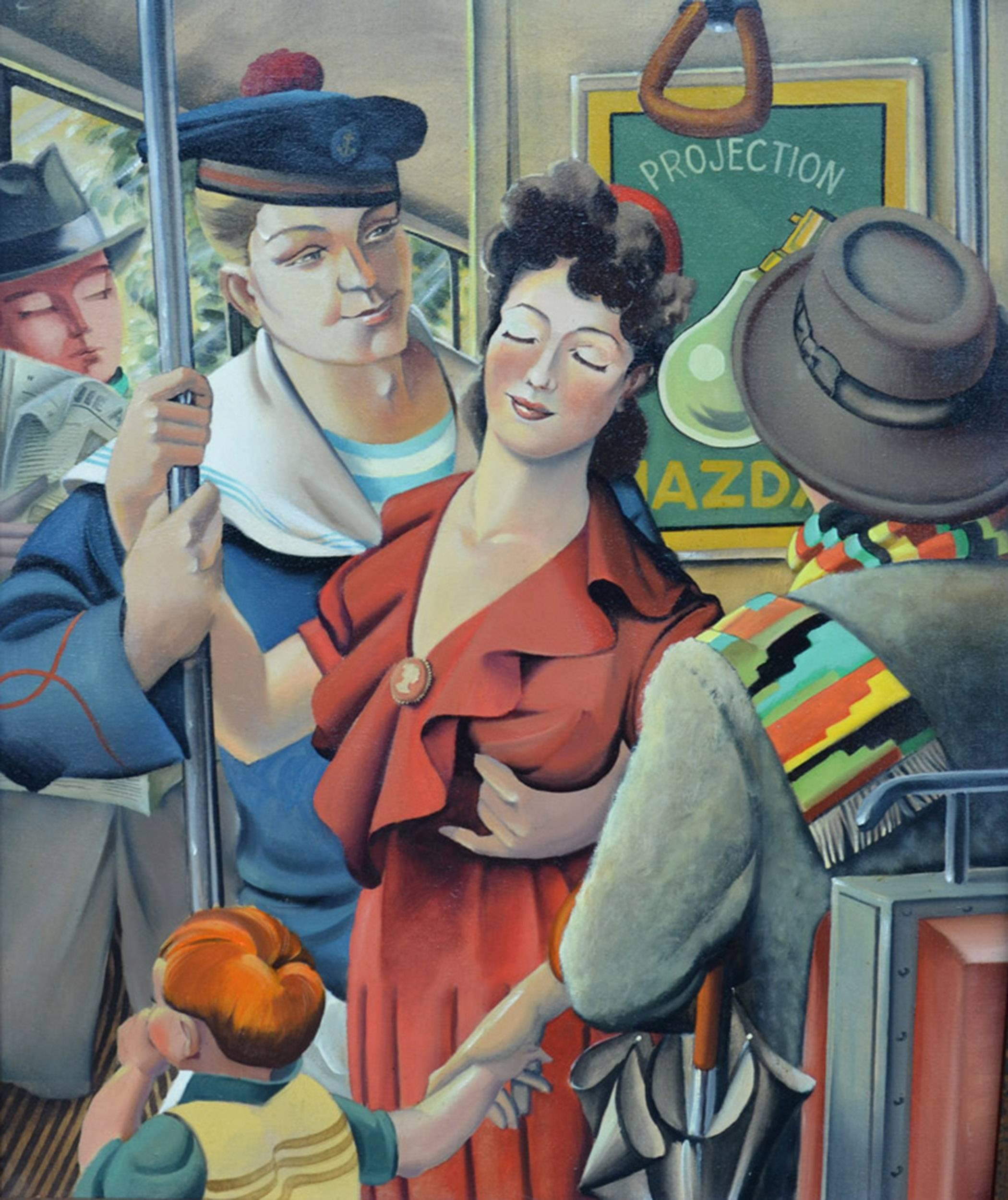Figurative Painting di Pierre DeMougins - La Carezza