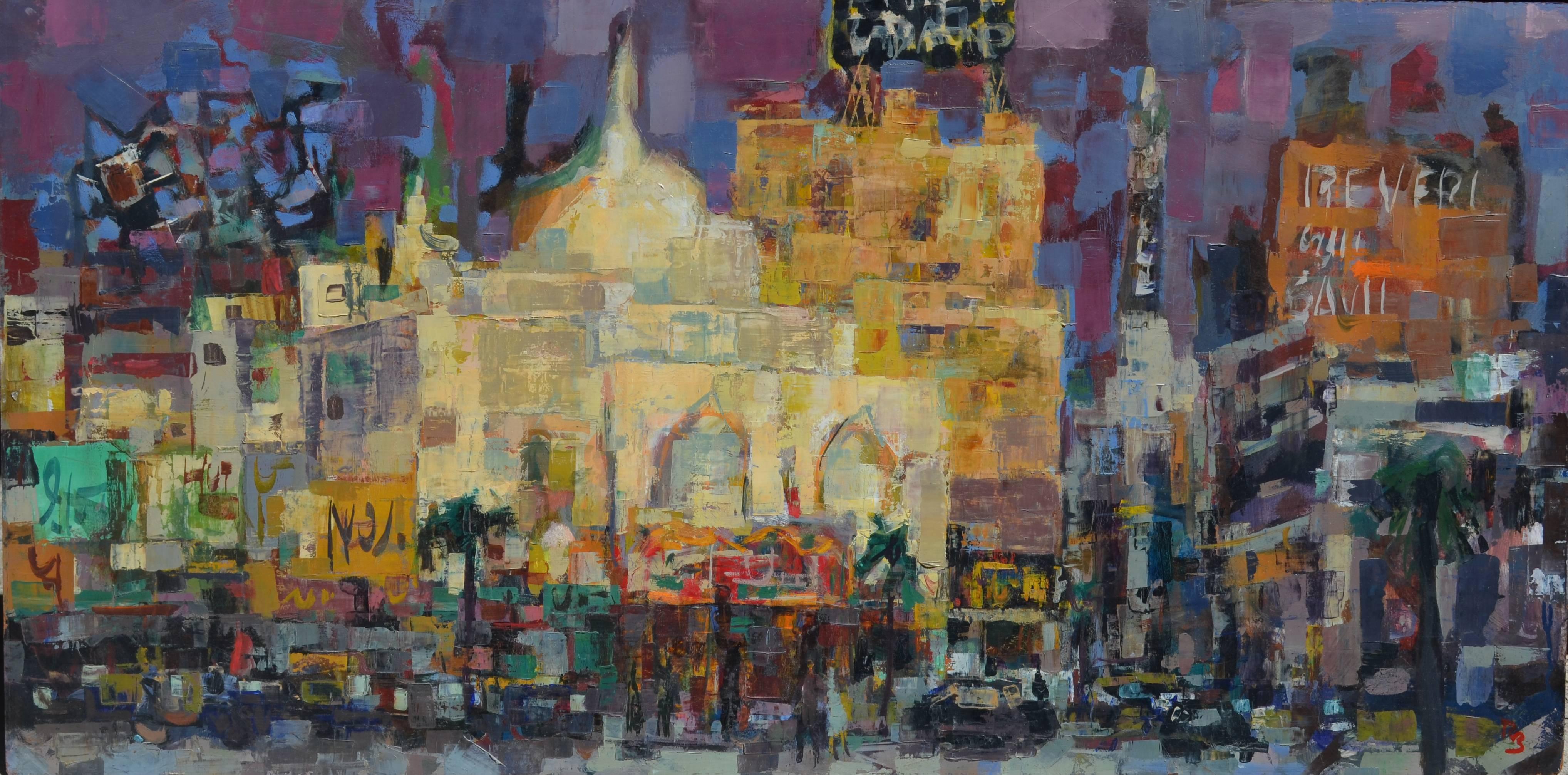 Ron Blumberg Landscape Painting - Baghdad on Beverly Drive