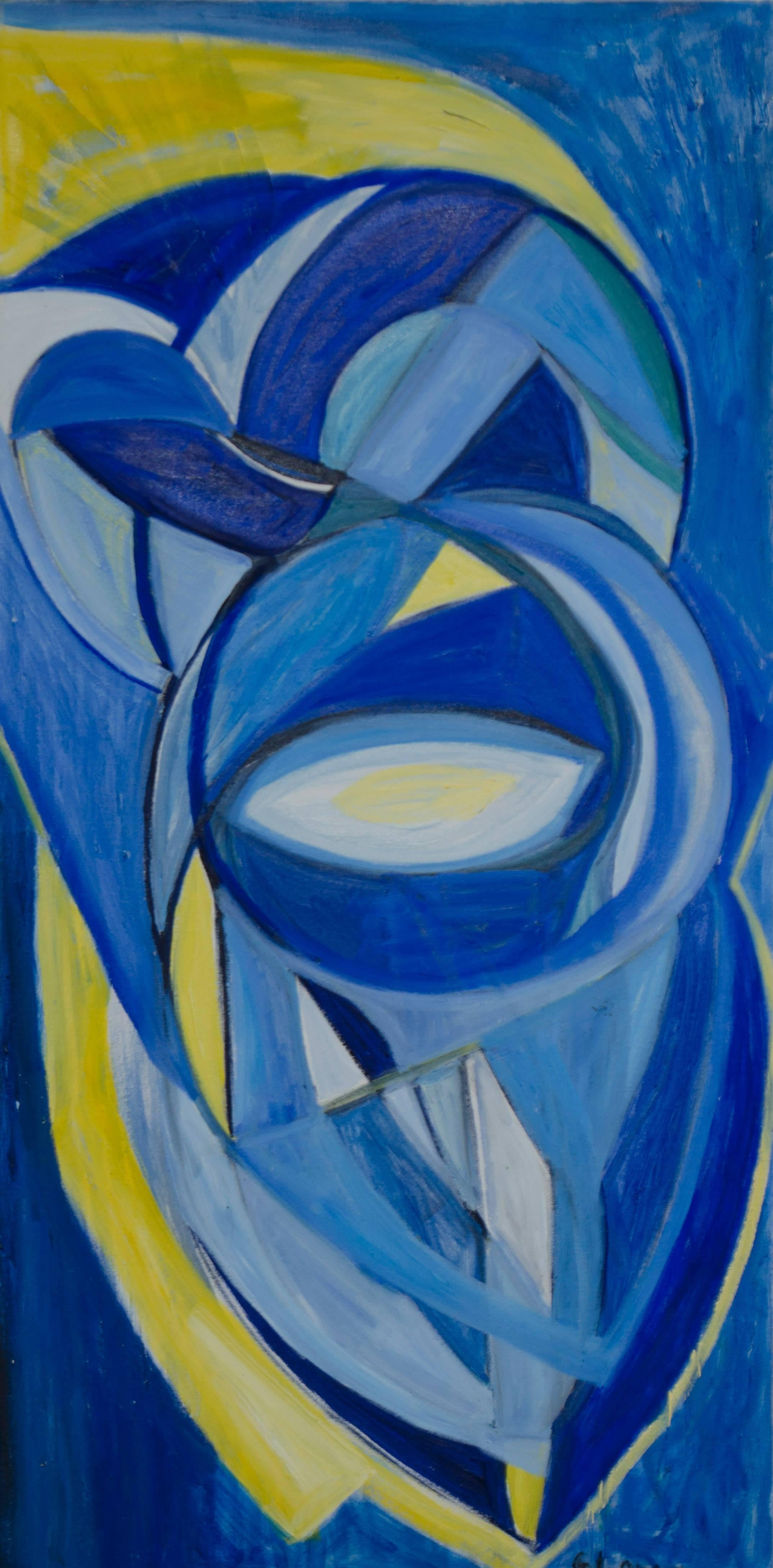 Georgette London Owens Abstract Painting - Clair de Lune