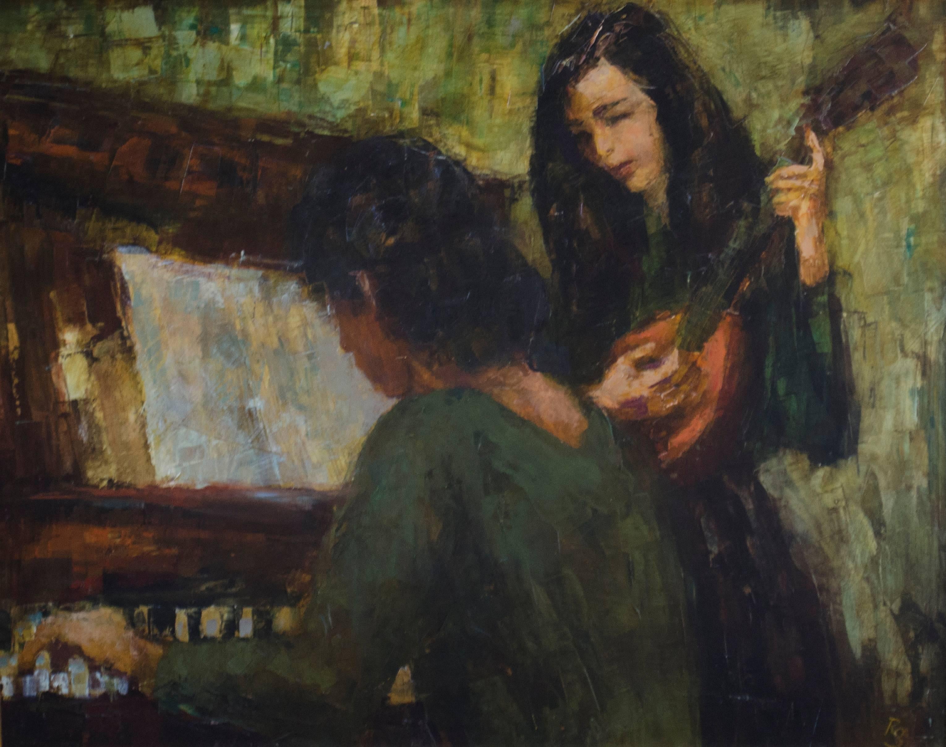 Ron Blumberg Figurative Painting - The Practice Session