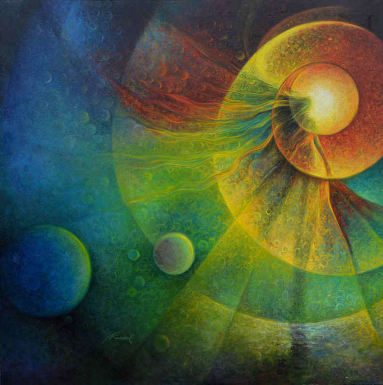 Rassouli Abstract Painting - Souls Journey