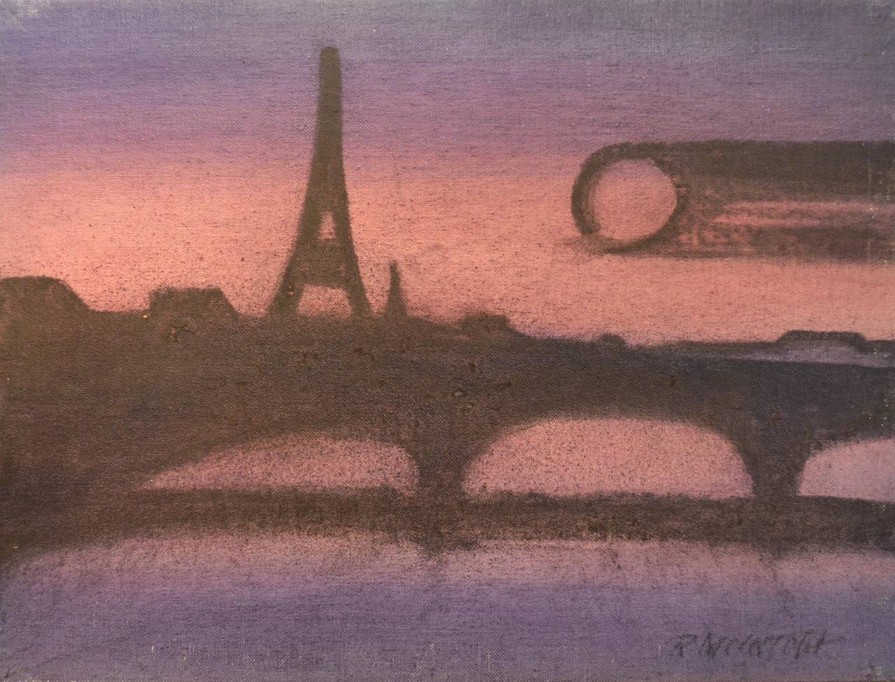 Landscape Painting de Robert McIntosh - Medianoche en París