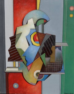 Cubist Abstract in Green