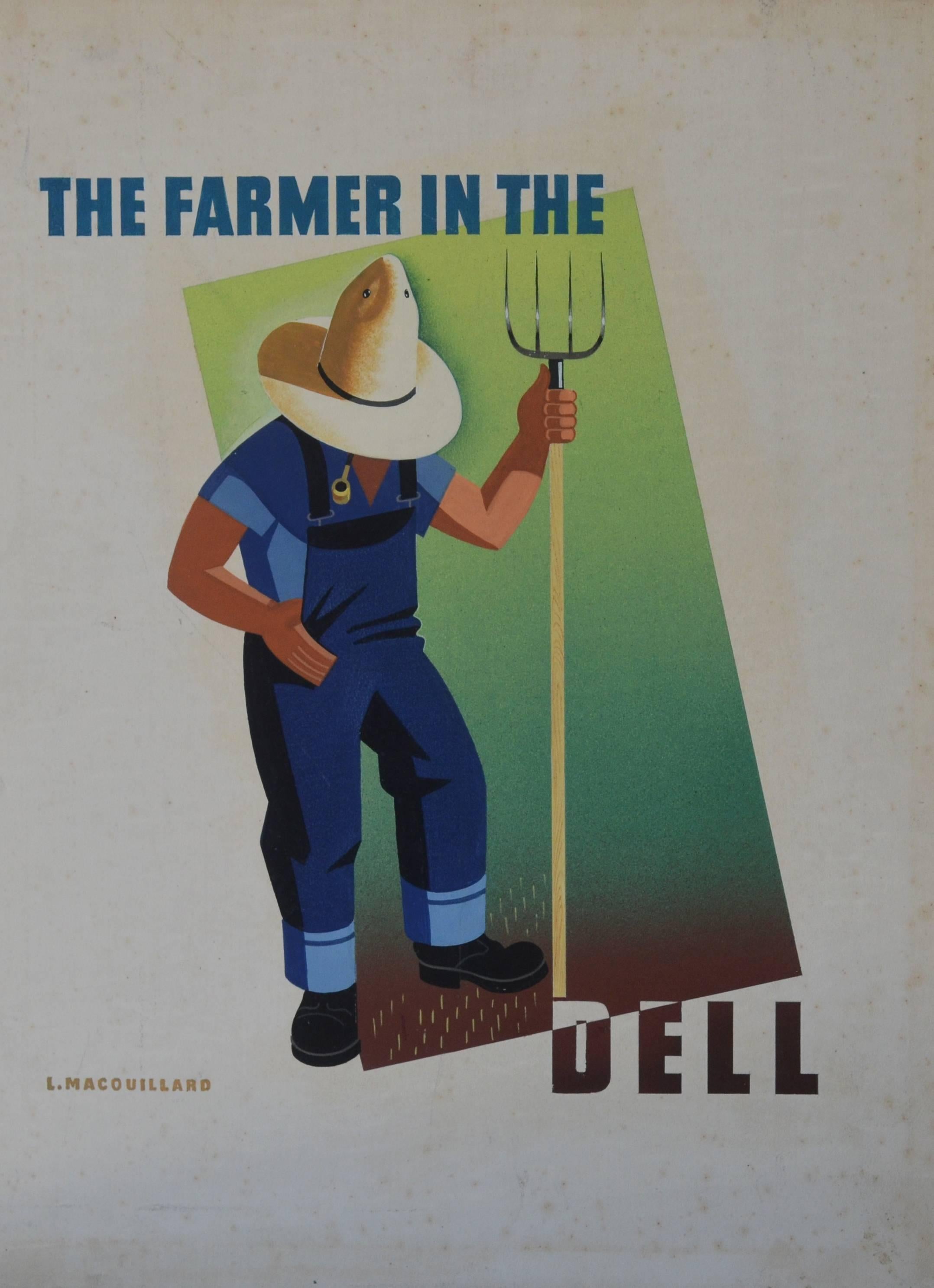 Louis Maccouillard Figurative Painting - The Farmer in the Dell